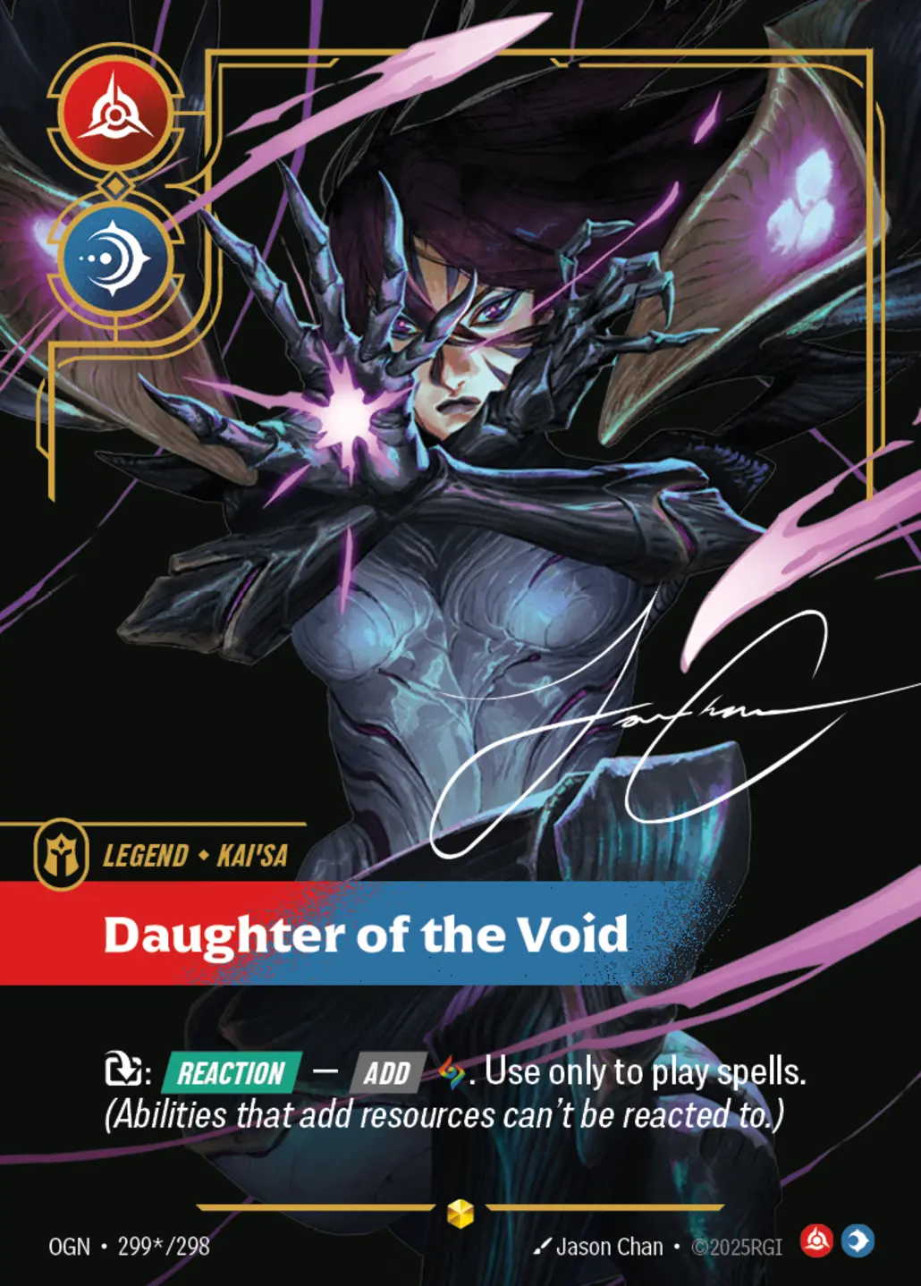 Origins (OGN) · Kai'Sa, Daughter of the Void · #299 (Signed)