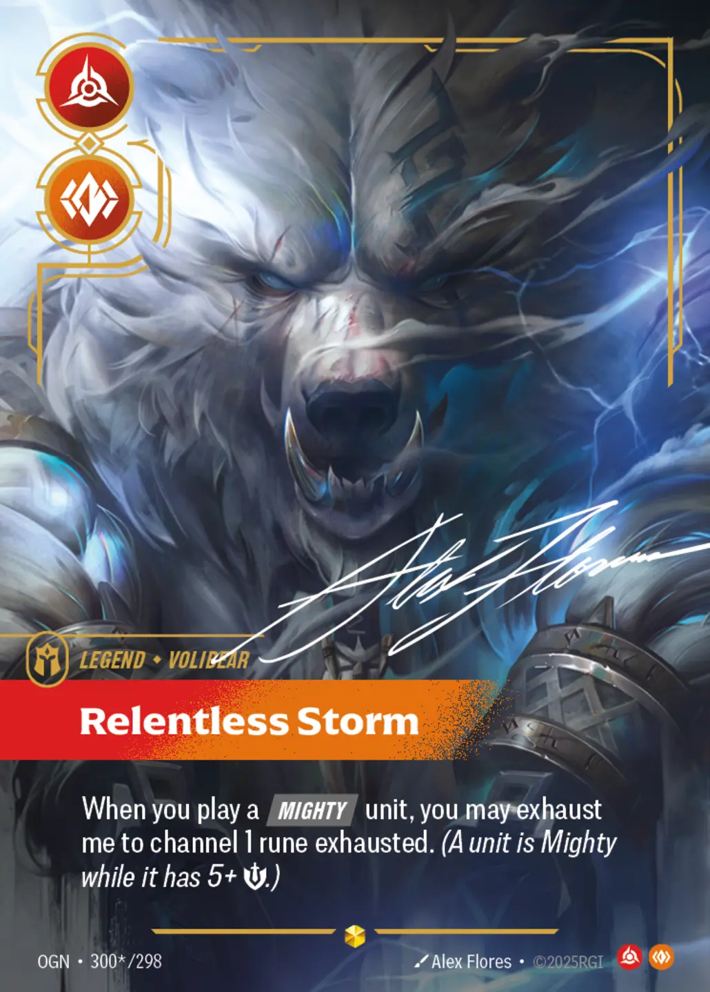 Origins (OGN) · Volibear, Relentless Storm · #300 (Signed)