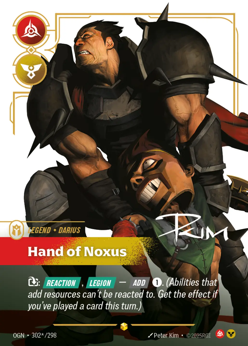 Origins (OGN) · Darius, Hand of Noxus · #302 (Signed)