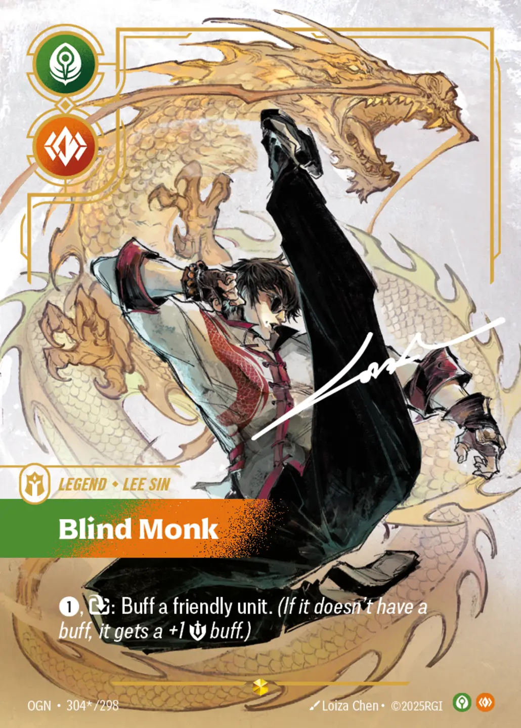 Origins (OGN) · Lee Sin, Blind Monk · #304 (Signed)