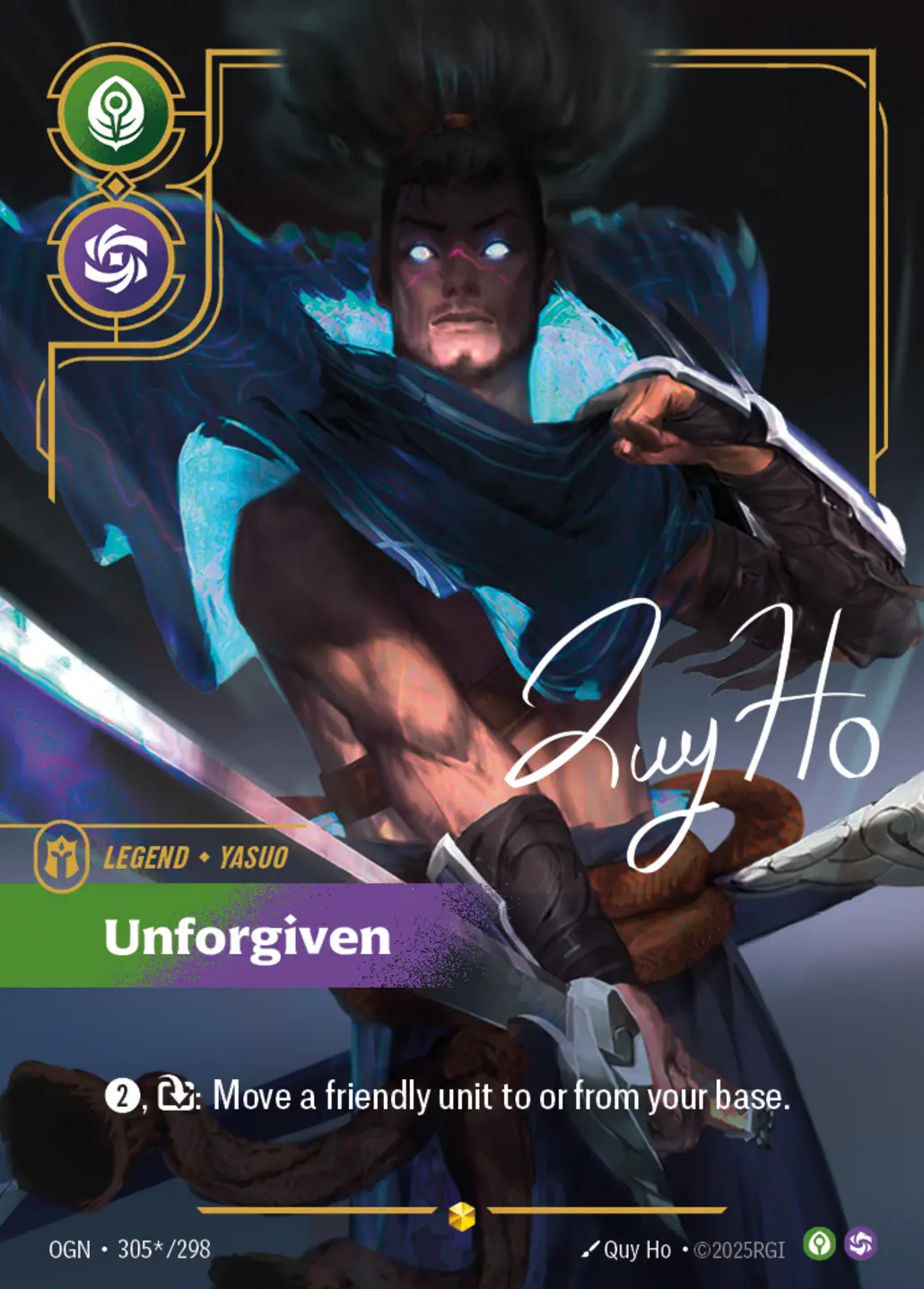 Origins (OGN) · Yasuo, Unforgiven · #305 (Signed)
