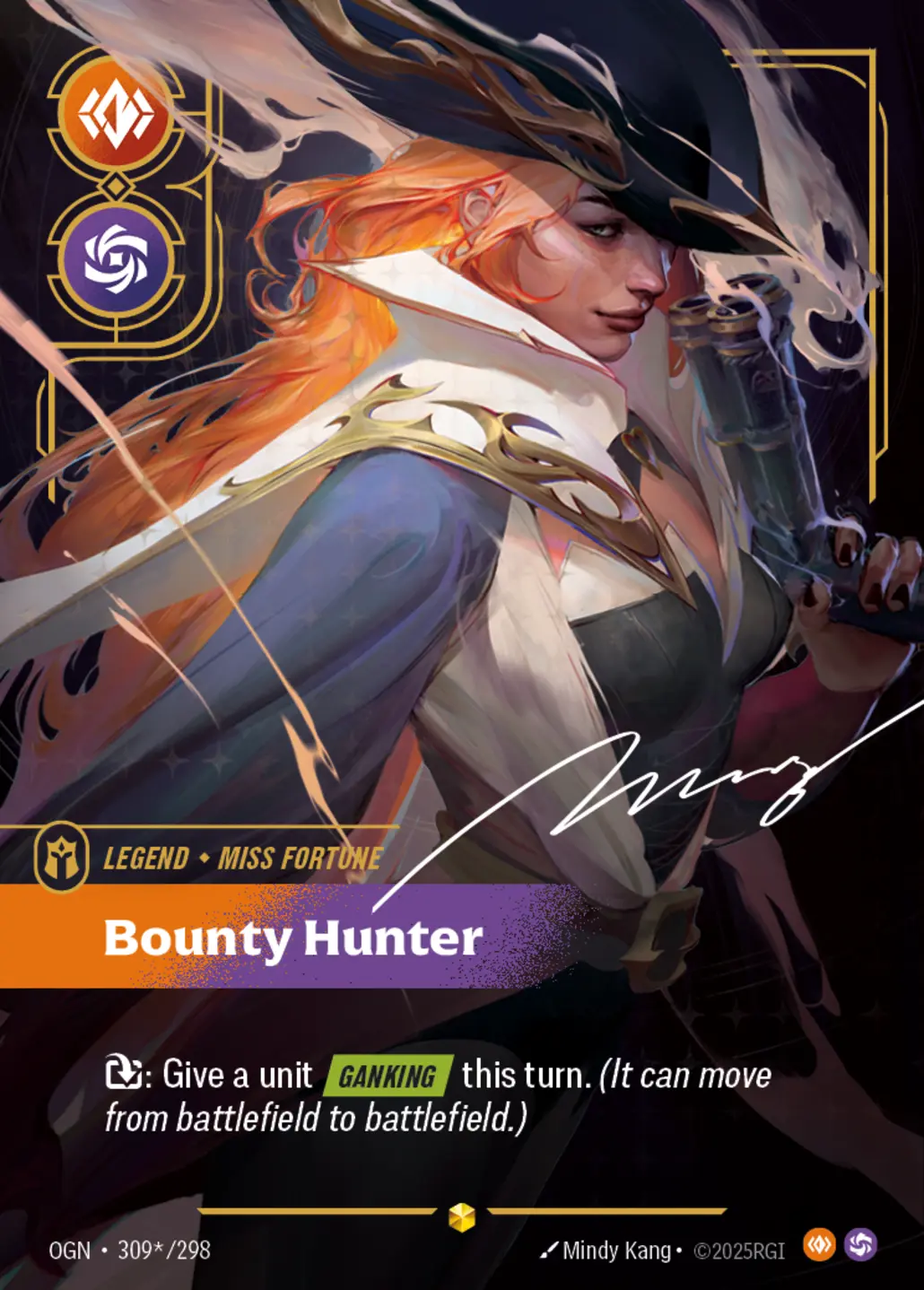 Origins (OGN) · Miss Fortune, Bounty Hunter · #309 (Signed)