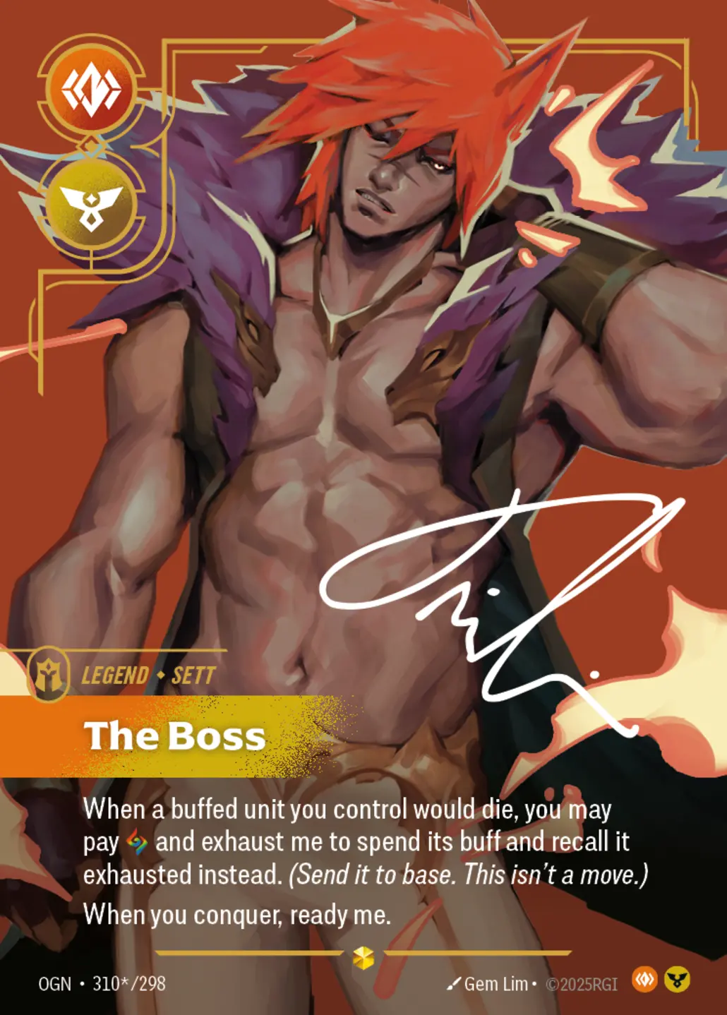 Origins (OGN) · Sett, The Boss · #310 (Signed)