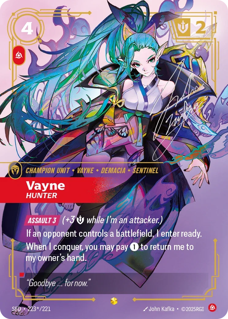 Spiritforged (SFD) · Vayne, Hunter · #223 (Signed)