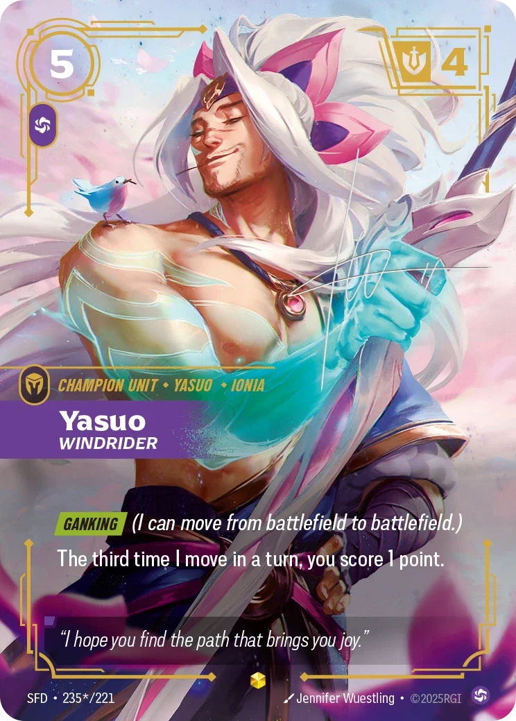 Spiritforged (SFD) · Yasuo, Windrider · #235 (Signed)