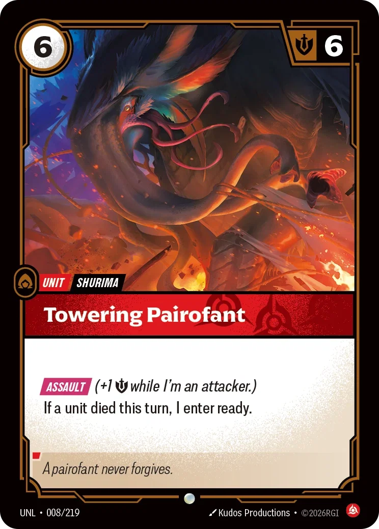 Unleashed (UNL) · Towering Pairofant · #8