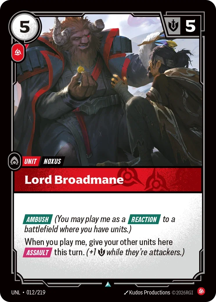 Unleashed (UNL) · Lord Broadmane · #12
