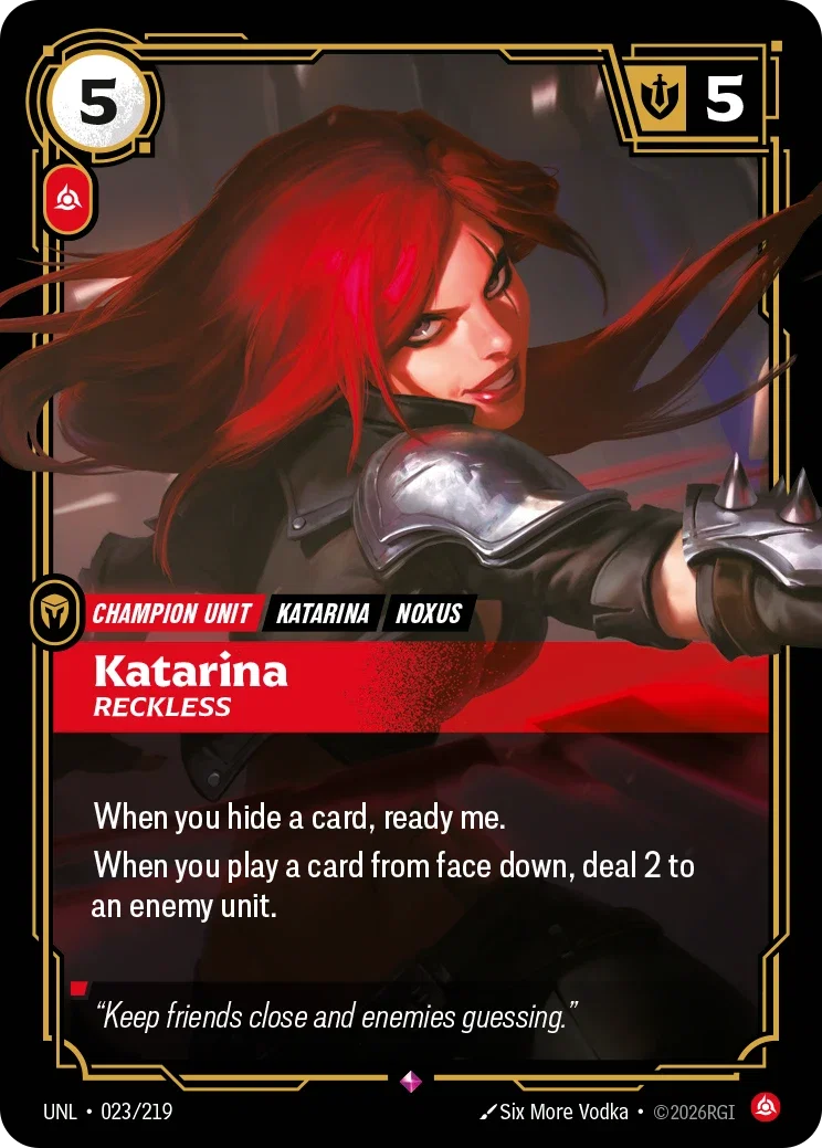 Unleashed (UNL) · Katarina, Reckless · #23