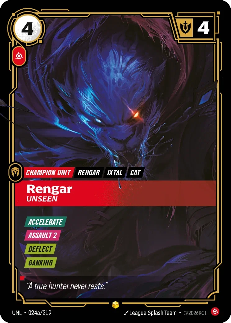Unleashed (UNL) · Rengar, Unseen · #24 (Alt Art)