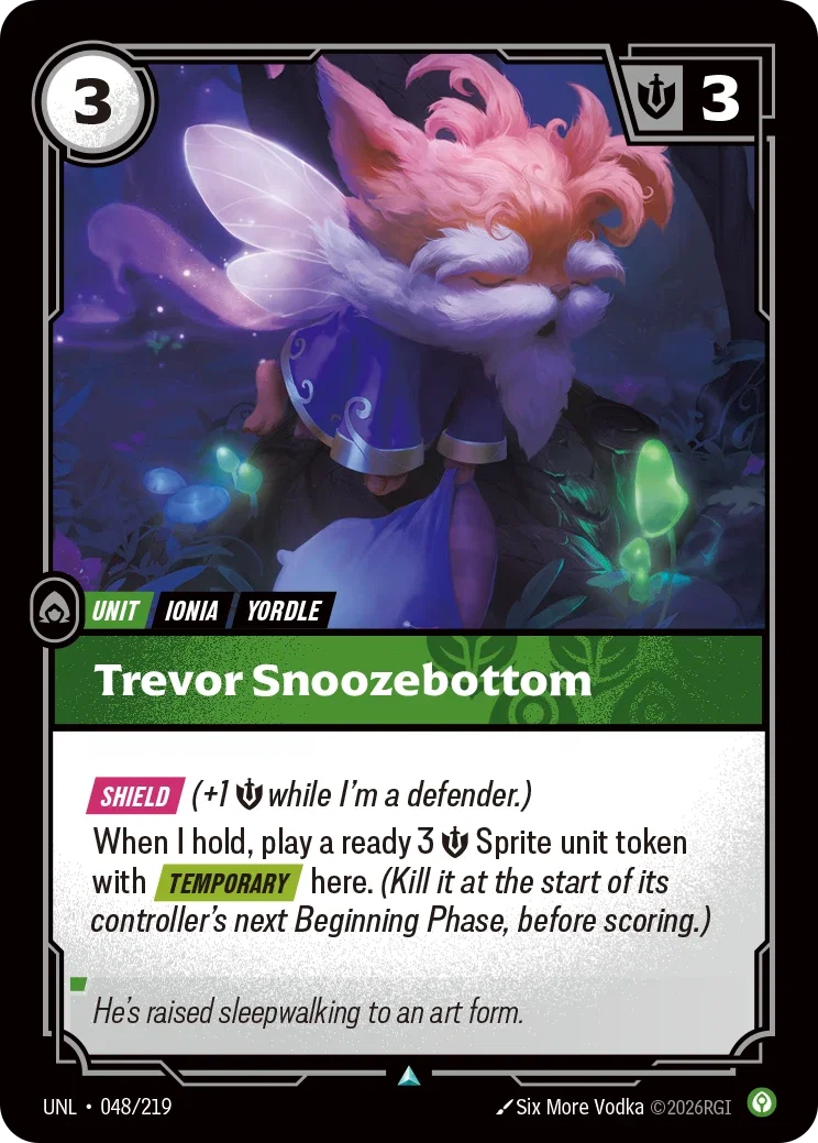 Unleashed (UNL) · Trevor Snoozebottom · #48