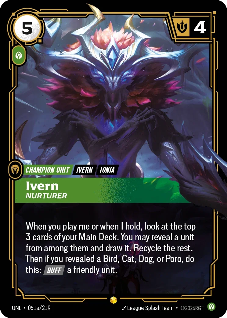 Unleashed (UNL) · Ivern, Nurturer · #51 (Alt Art)