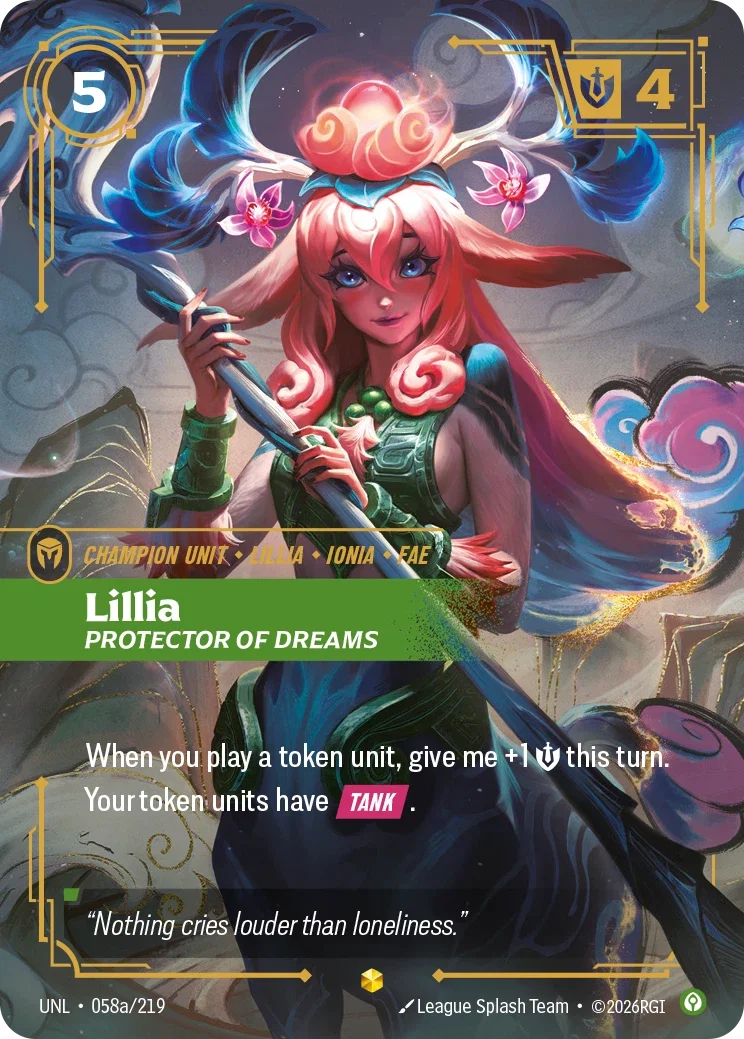 Unleashed (UNL) · Lillia, Protector of Dreams · #58 (Alt Art)