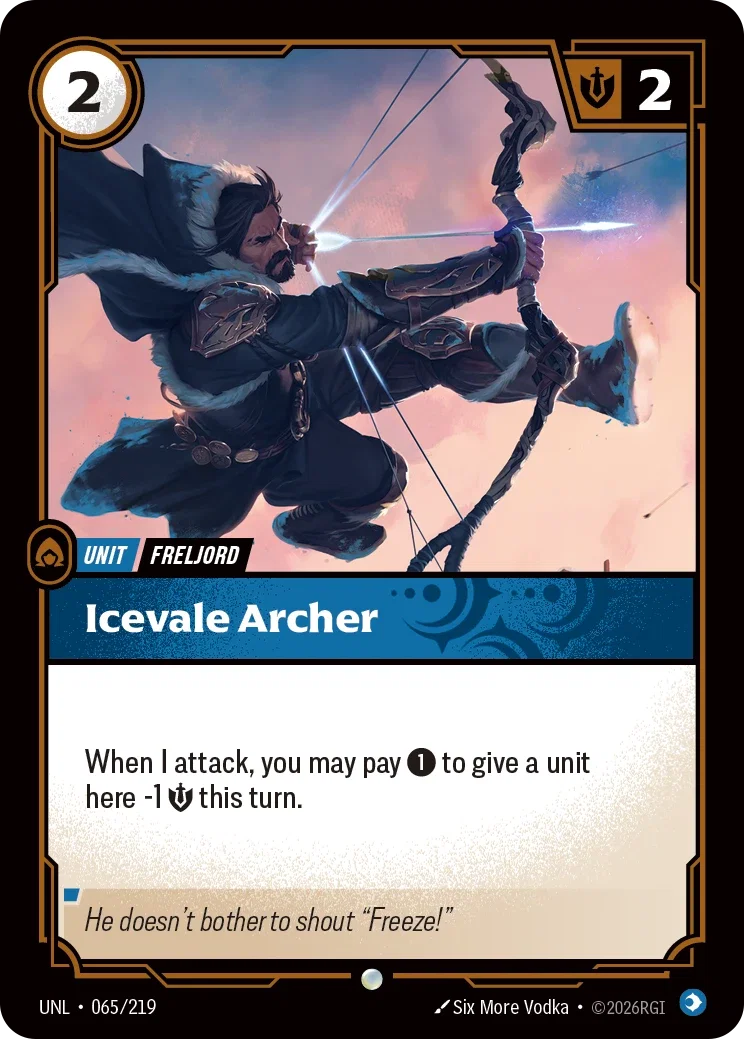 Unleashed (UNL) · Icevale Archer · #65