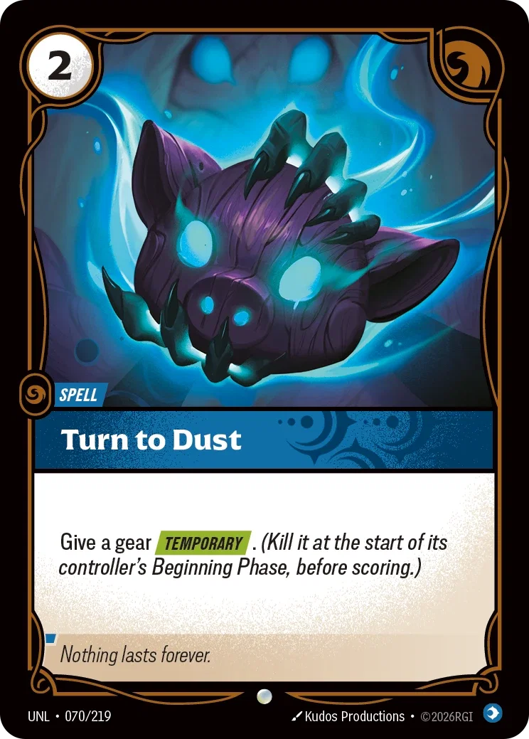 Unleashed (UNL) · Turn to Dust · #70