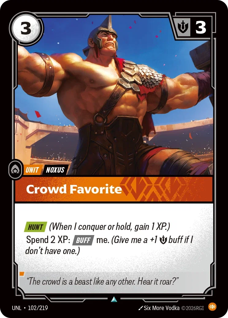 Unleashed (UNL) · Crowd Favorite · #102