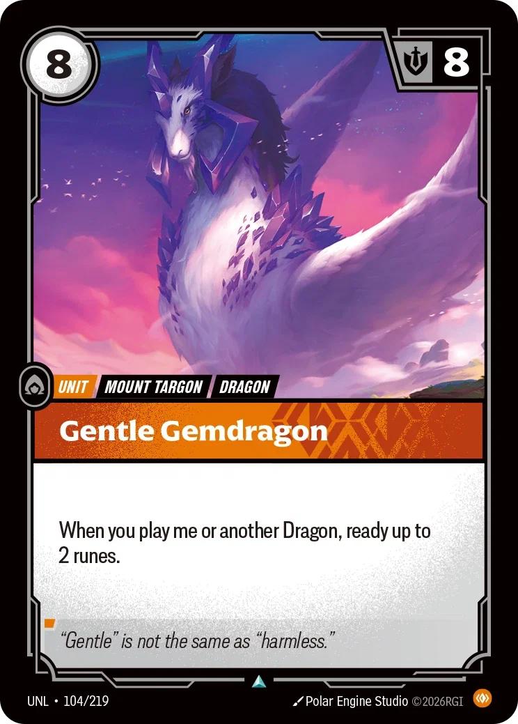 Unleashed (UNL) · Gentle Gemdragon · #104