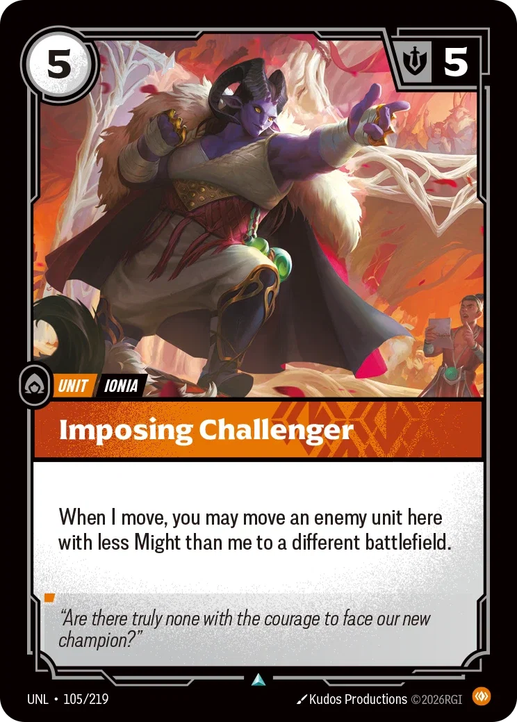 Imposing Challenger