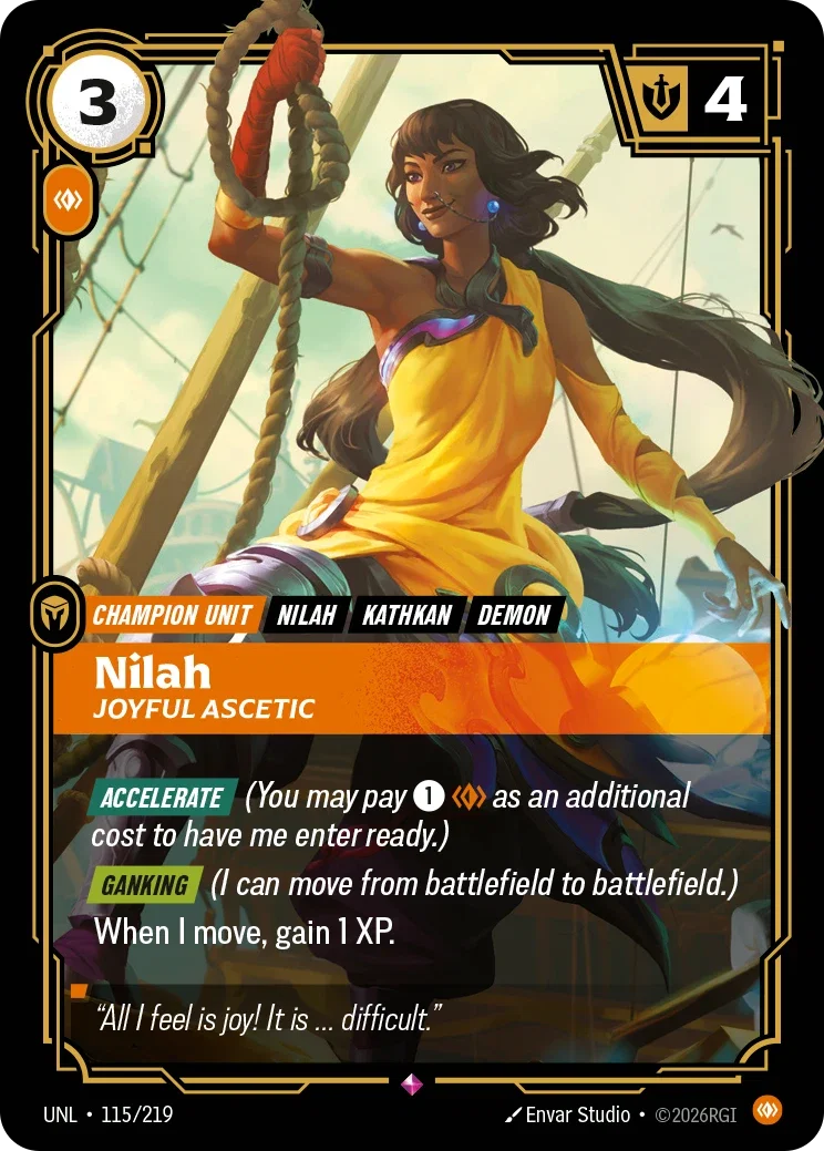 Unleashed (UNL) · Nilah, Joyful Ascetic · #115