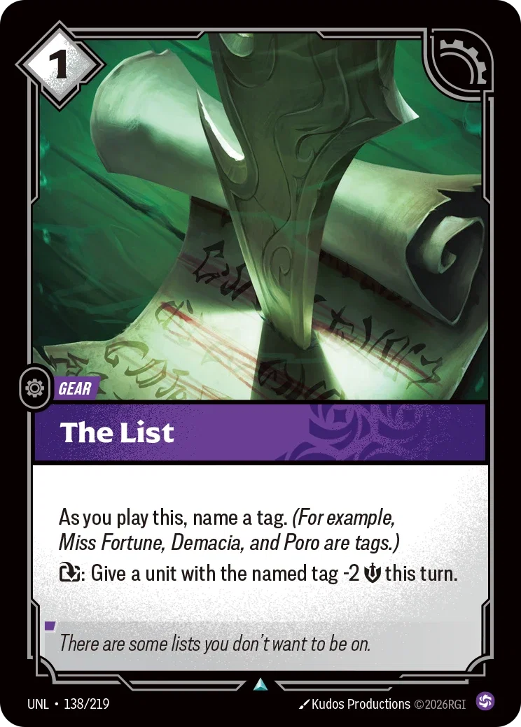 Unleashed (UNL) · The List · #138