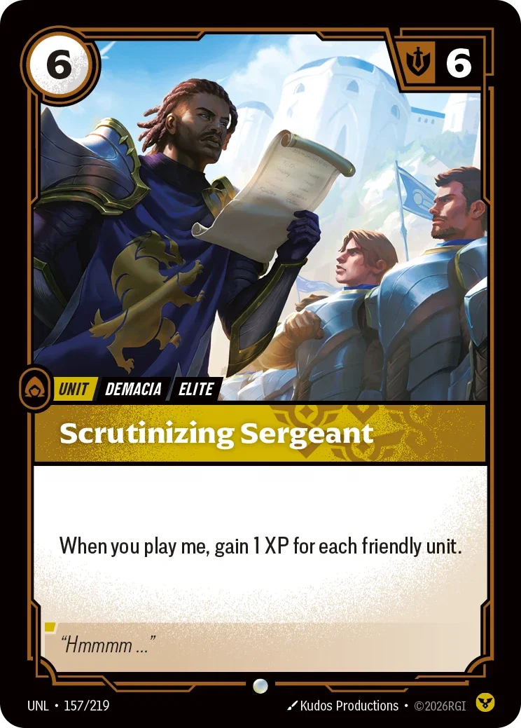 Unleashed (UNL) · Scrutinizing Sergeant · #157