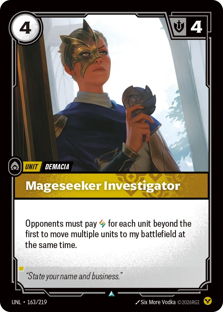 Unleashed (UNL) · Mageseeker Investigator · #163