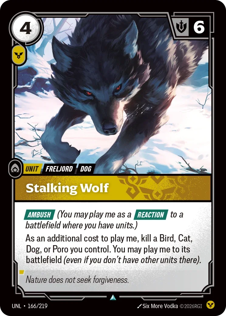 Unleashed (UNL) · Stalking Wolf · #166