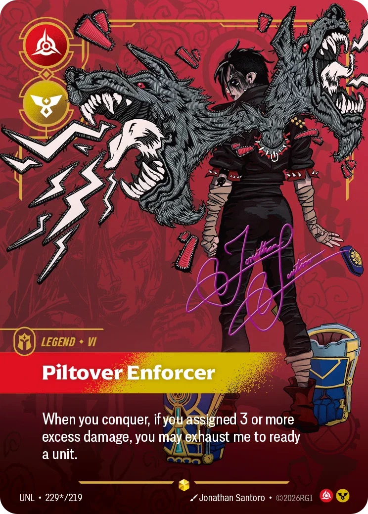 Unleashed (UNL) · Vi, Piltover Enforcer · #229 (Signed)