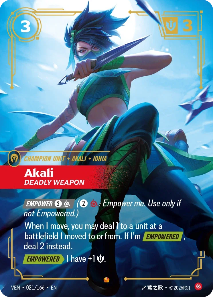 Vendetta (VEN) · Akali, Deadly Weapon · #21