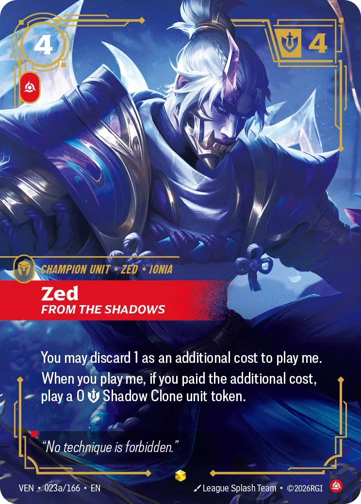 Vendetta (VEN) · Zed, From the Shadows · #23 (Alt Art)