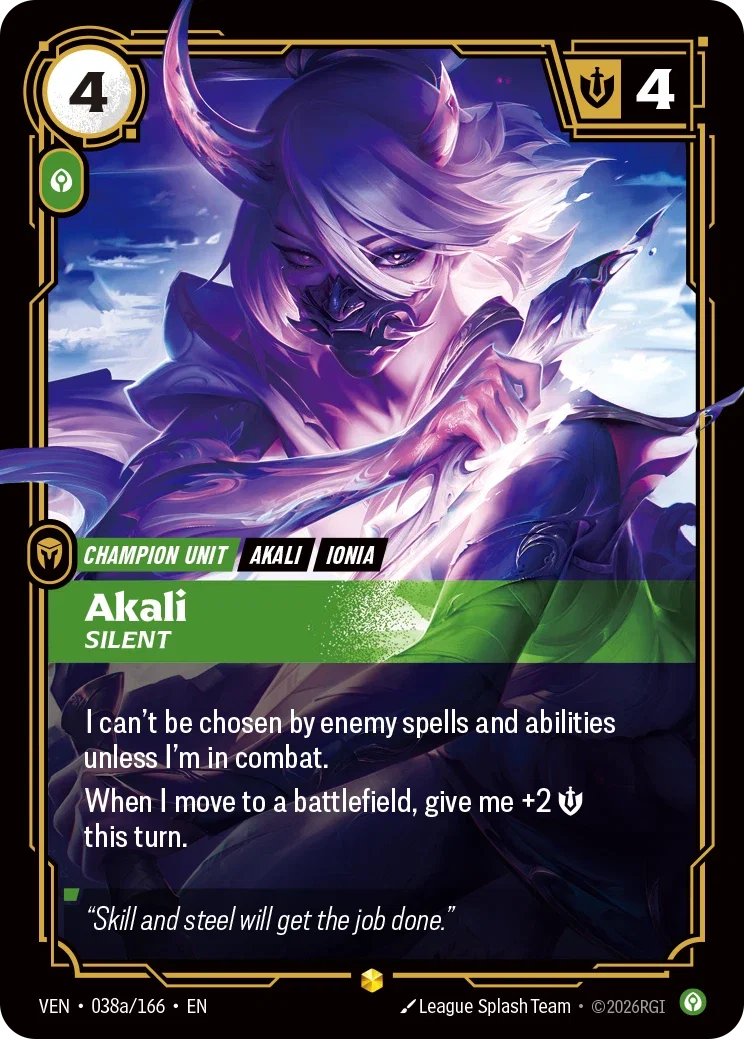 Vendetta (VEN) · Akali, Silent · #38 (Alt Art)