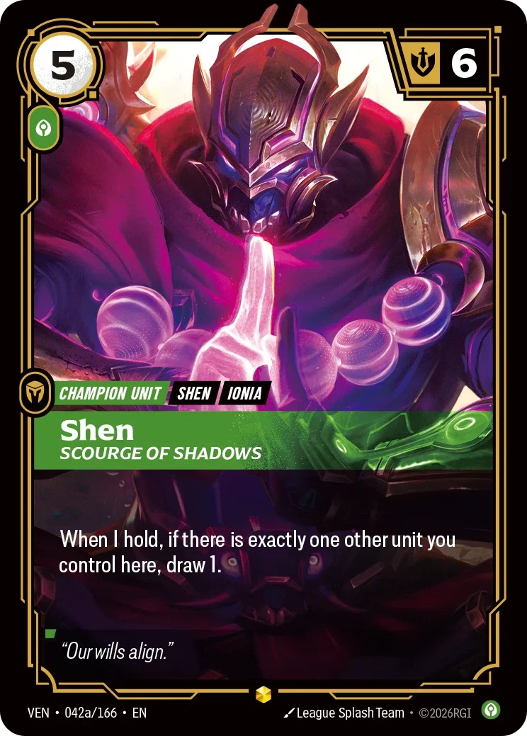 Vendetta (VEN) · Shen, Scourge of Shadows · #42 (Alt Art)