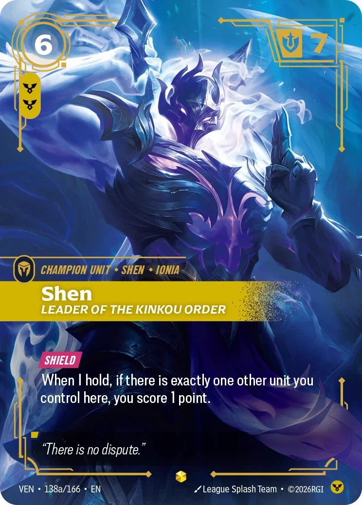 Vendetta (VEN) · Shen, Leader of the Kinkou Order · #138 (Alt Art)