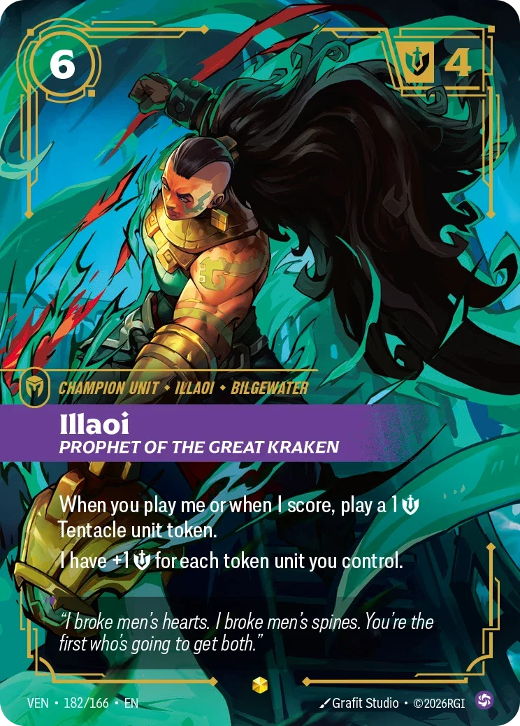 Vendetta (VEN) · Illaoi, Prophet of the Great Kraken · #182 (Overnumber)