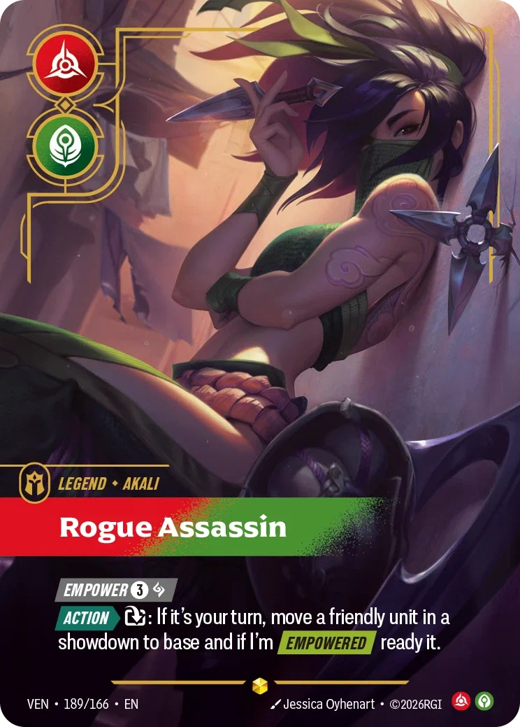 Vendetta (VEN) · Akali, Rogue Assassin · #189 (Overnumber)