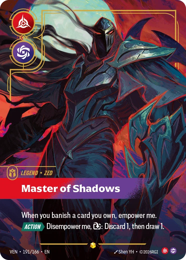 Vendetta (VEN) · Zed, Master of Shadows · #191 (Overnumber)